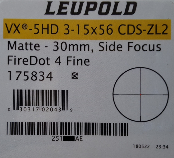 Neuware vom Fachhandel - Zielfernrohr Leupold VX-5HD 3-15x56mm Absehen 4 mit LP und ASV CDS-ZL2 – Bild 5