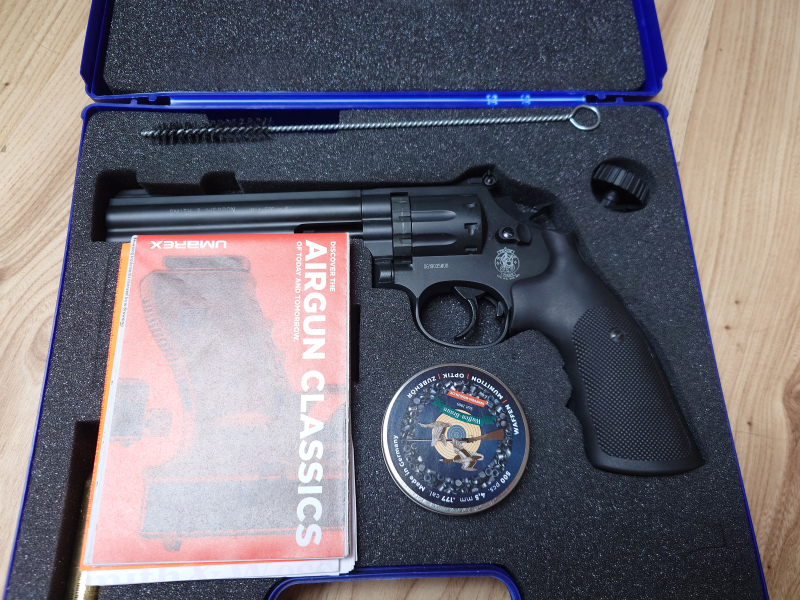 Umarex CO2-Revolver S&W 686 – schwarz – mit Koffer & Zubehör – sehr guter Zustand – Bild 1