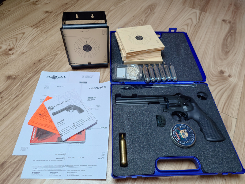 Umarex CO2-Revolver S&W 686 – schwarz – mit Koffer & Zubehör – sehr guter Zustand – Bild 6
