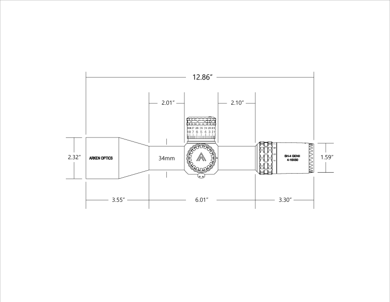 Arken SH4 4-16X50 GEN2 FFP MIL VPR beleuchtet – Bild 2