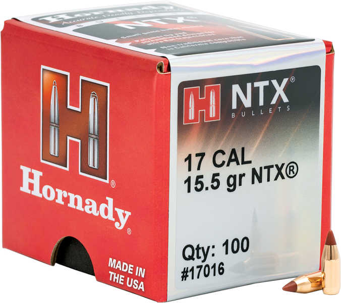 100x HORNADY NTX .172 17 CAL 15.5gr 1g .17 HORNET Match Varmint Geschosse #17016 Bleifrei Zerleger – Bild 1
