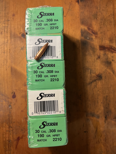 100x30. Cal .308" 190gr HPBT Sierra Match – nuotrauka 1