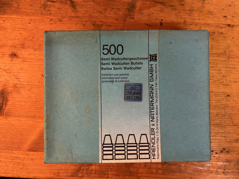 500x357. Cal .357" 158gr Semi Wadcutter Geschosse Haendler& Natermann – Bild 1