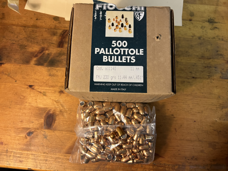 600x45.Cal .451" 230gr Geschosse Fiocchi – Bild 1