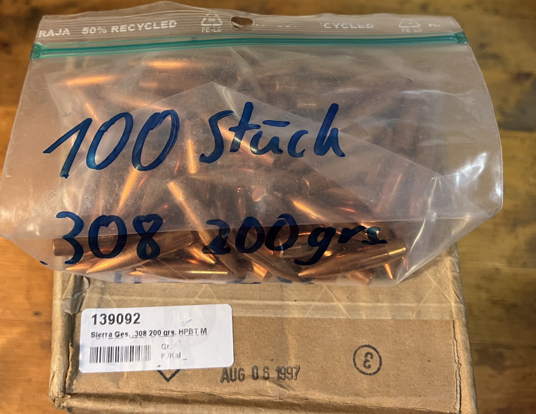100x30. Cal .308" 200gr HPBT M Sierra Match – Bild 1