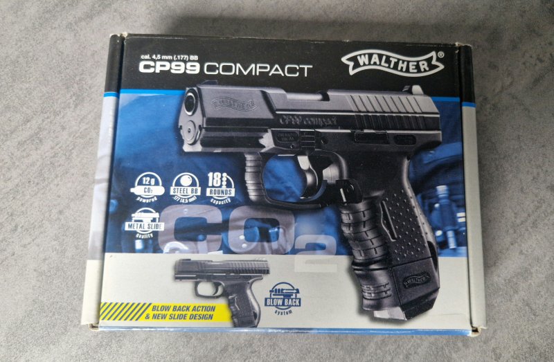 Walther CP99 Compact CO2 (4,5mm Steel BB) – Blowback – OVP – Bild 1