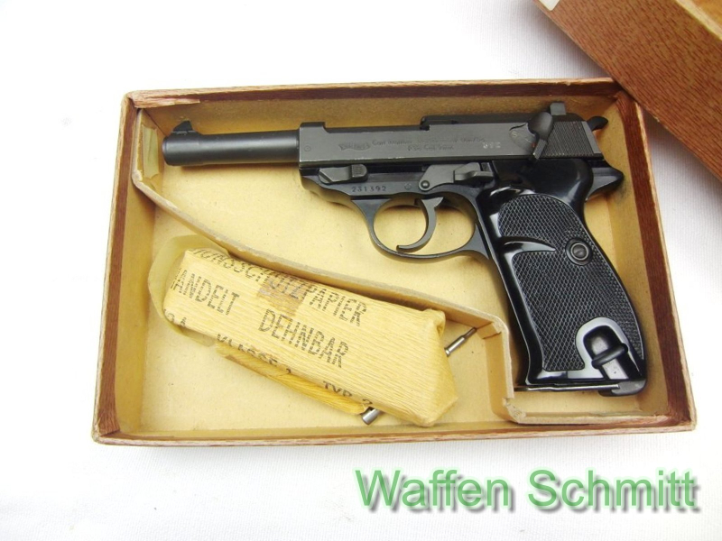 Pistole Walther P38, Kaliber 9mm Luger im Originalkarton mit Reservemagazin.Top-Zustand!!! – Bild 1