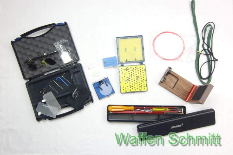 Konvolut für Luft-und KK Gewehre (Pistolenauflage-Schießbrille-Augenklappe-Putzzeug)!!! – Bild 1