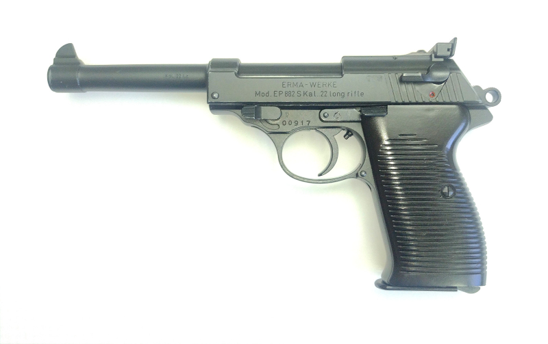 Pistole Erma, EP 882 S, Nachbau der P38 im Kaliber .22lr, Top-Zustand !!! – Bild 1
