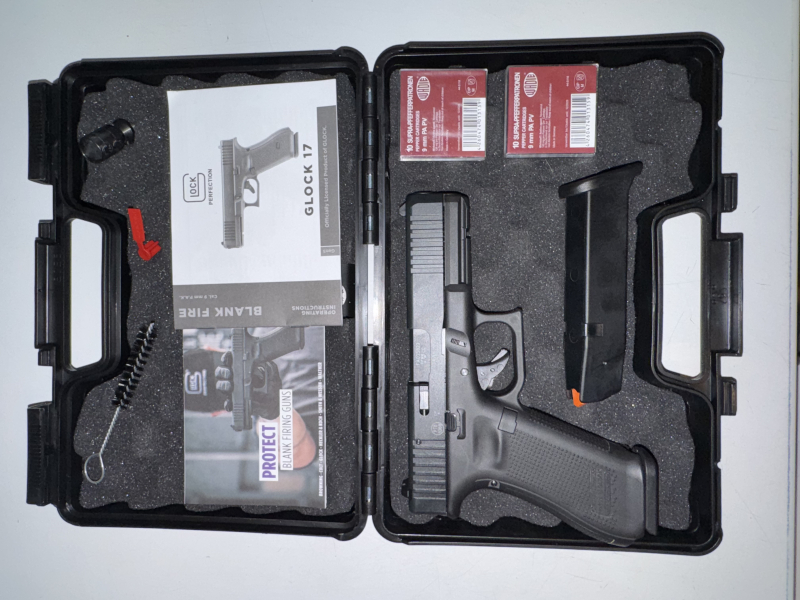Glock 17 Gen 5 Black, Kal. 9 mm PAK – neuwertig – ungeschossen – Bild 1