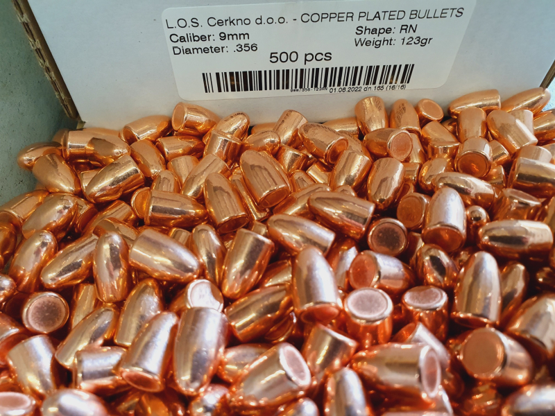 9mm/.355-123grs. LOS RN 500 Stk. verkupfert Angebot!! – Bild 1