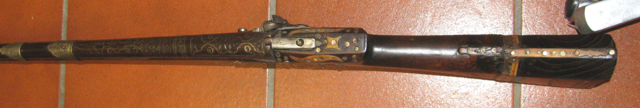 Altes,aufwendig gefertiges Perkussion Vorderlader Gewehr / KAMELGEWEHR aus dem Orient / ca.137cm – Bild 2