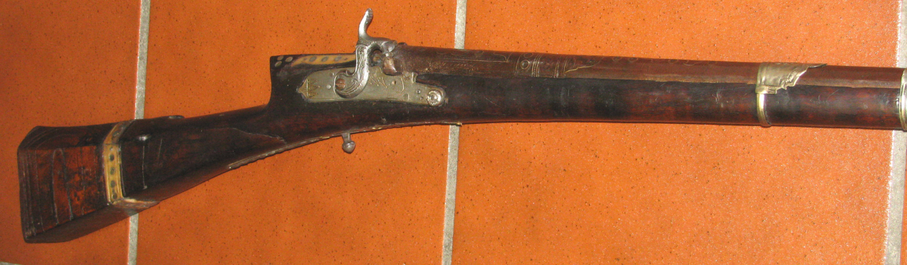 Altes,aufwendig gefertiges Perkussion Vorderlader Gewehr / KAMELGEWEHR aus dem Orient / ca.137cm – Bild 3