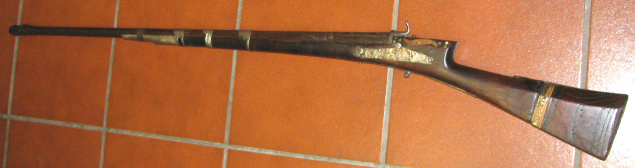 Altes,aufwendig gefertiges Perkussion Vorderlader Gewehr / KAMELGEWEHR aus dem Orient / ca.137cm – Bild 1