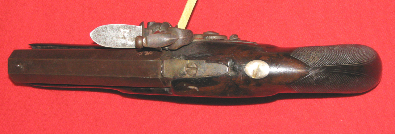 Alte Steinschloss Vorderlader - Pistole mit ca. 15,5mm – Bild 2