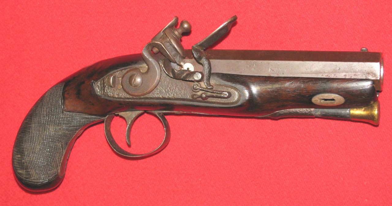Alte Steinschloss Vorderlader - Pistole mit ca. 15,5mm – Bild 3