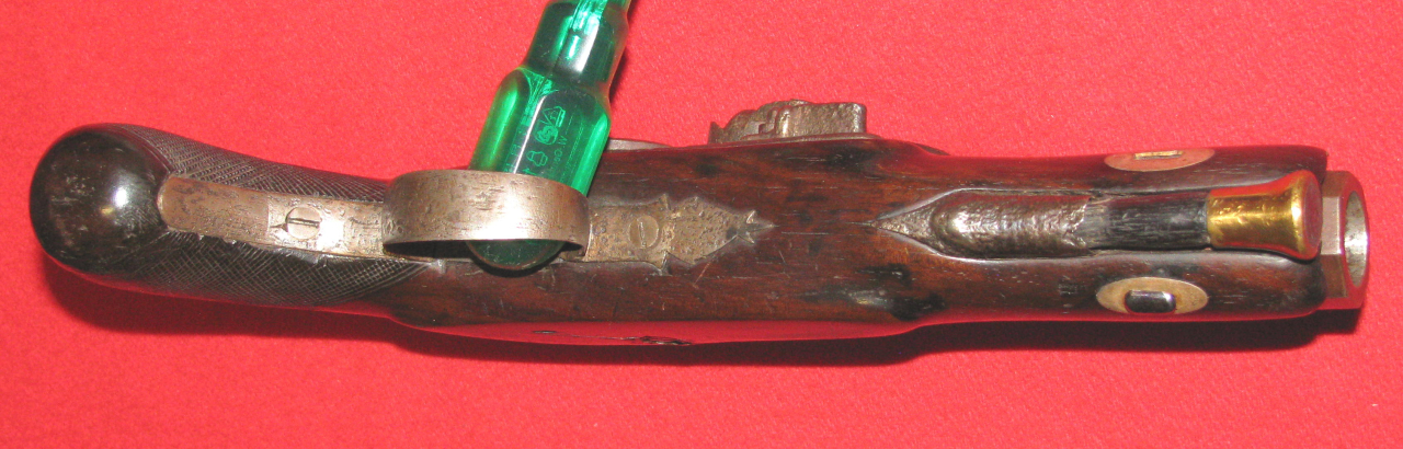 Alte Steinschloss Vorderlader - Pistole mit ca. 15,5mm – Bild 5