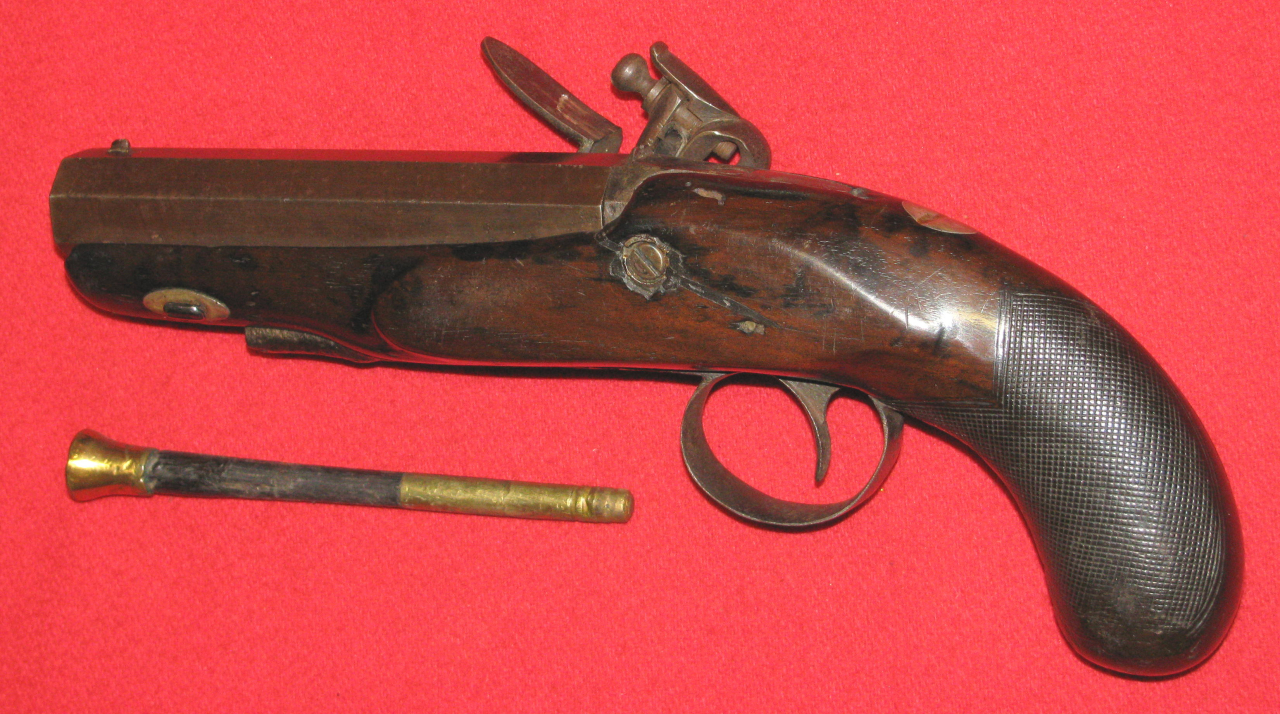 Alte Steinschloss Vorderlader - Pistole mit ca. 15,5mm – Bild 1