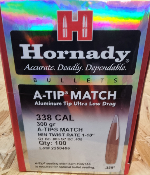 .338/300 grs #33389# Hornady Geschosse A-Tip Match 100 stk #SSZ Berka – Bild 1
