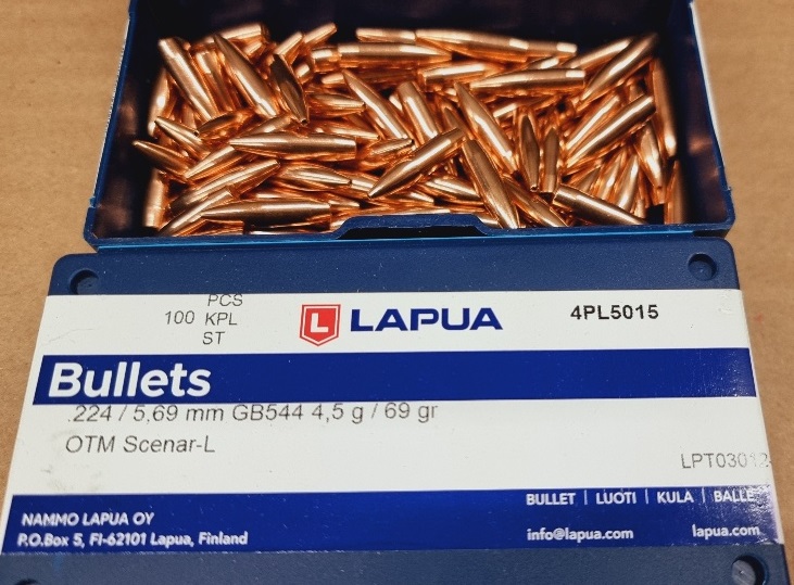 .224/69grs Lapua GB544 OpenTipMatch Scenar-L Geschosse 100 Stk. # SSZ Berka – Bild 1