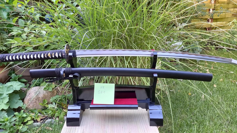 Samurai Schwerter Katana Katsumoto - scharf, echt & handgeschmiedet - Katana Schwert ohne Ständer - – Bild 1