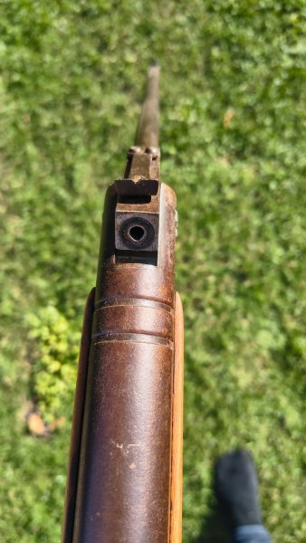 DDR Luftgewehr Haenel Modell 300 Knicker Kaliber 4,5mm Holzschaft – Bild 2