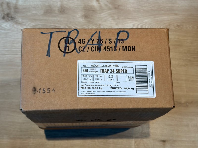 Sellier&Bellot S&B 12/70 Trap 24 Super Bleischrot – Bild 2