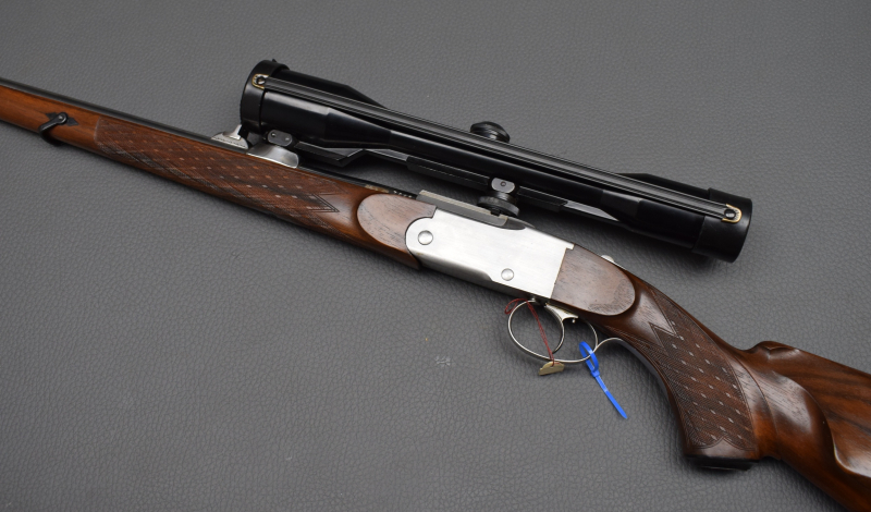 Kipplaufbüchse Weißfertig Waffen-Schmidt-Bayreuth, Kaliber 5,6x50RM, sehr gut – Bild 1