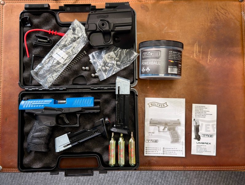 Walther RAM PPQ M2 / T4E Umarex .43 (Blau) – Komplettset inkl. Emergency-Magazin & Koffer & Zubehör – Bild 1