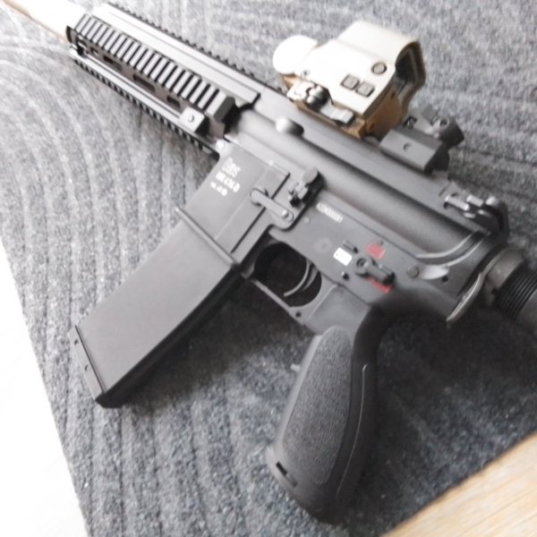 Umarex HK416 RAM T4e + Anbauten Tactical Sight Lampe Schalldämpfer Navy Seals – Bild 5