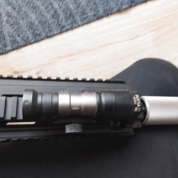 Umarex HK416 RAM T4e + Anbauten Tactical Sight Lampe Schalldämpfer Navy Seals – Bild 3