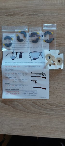 Probiergläser 4 Stück von Müller Manching für Schießbrille Universal – Bild 1