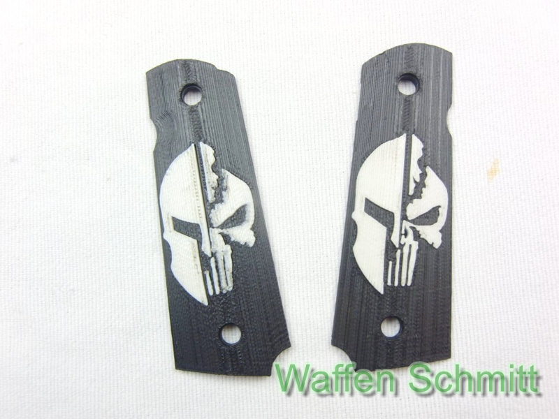 Schwarze Kunststoffgriffschalen mit Emblem für Pistolen 1911 A1.Sehr guter Zustand!!! – Bild 1