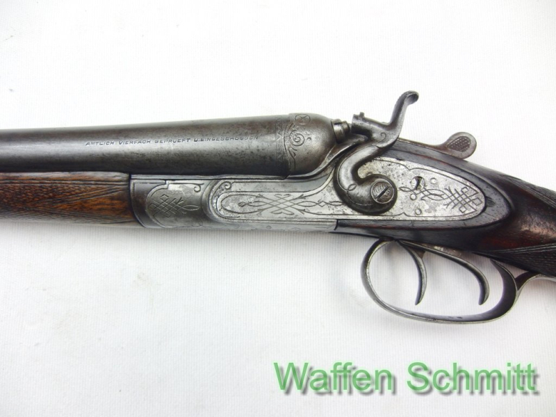 Hahn-Doppelflinte Karl Körmes Leipzig, Kaliber 16/65 mit Schwarzpulverbeschuß!!! – Bild 1