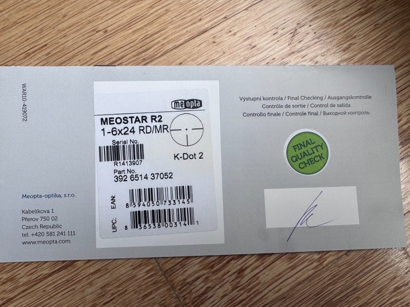 MEOPTA MEOSTAR R2 1-6x24 RD/MR K-DOT 2 + SCHIENE – TOP DRÜCKJAGDGLAS – Bild 5