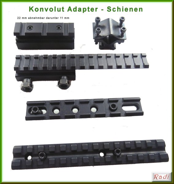 Konvolut Schienen und Adapter – Bild 1
