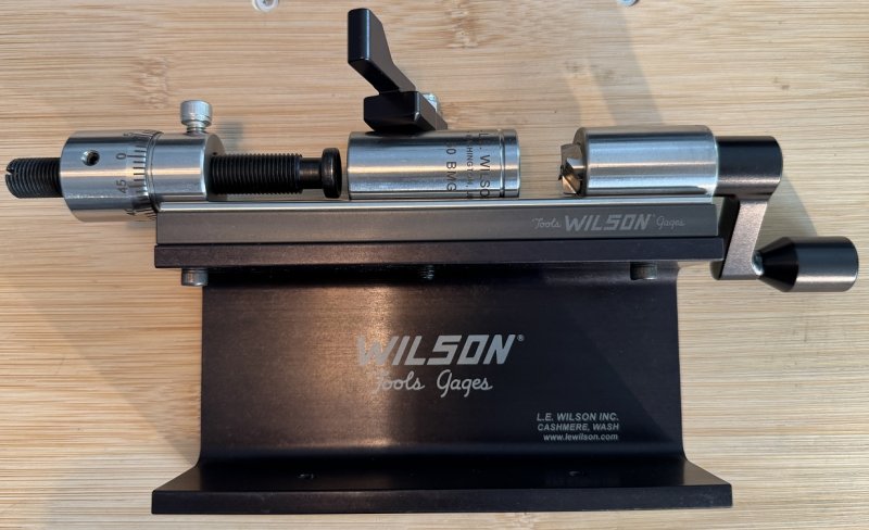 L.E. Wilson 50 BMG Case Trimmer Set Hülsentrimmer Mikrometer + Ständer – Bild 1
