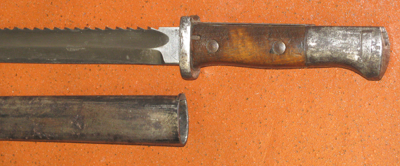 Kaiserreich und 1. Weltkrieg, Seitengewehr M84/98 mit Sägerücken. Hersteller Gottlieb Hammesfahr So – Bild 2