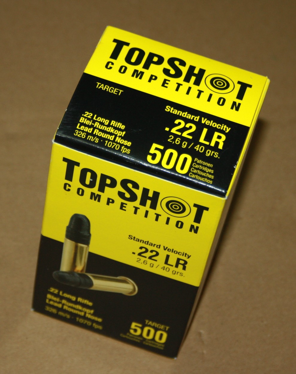 500 St. KK-Patronen .22lfb / .22lr "Top Shot Competition" – Bild 1
