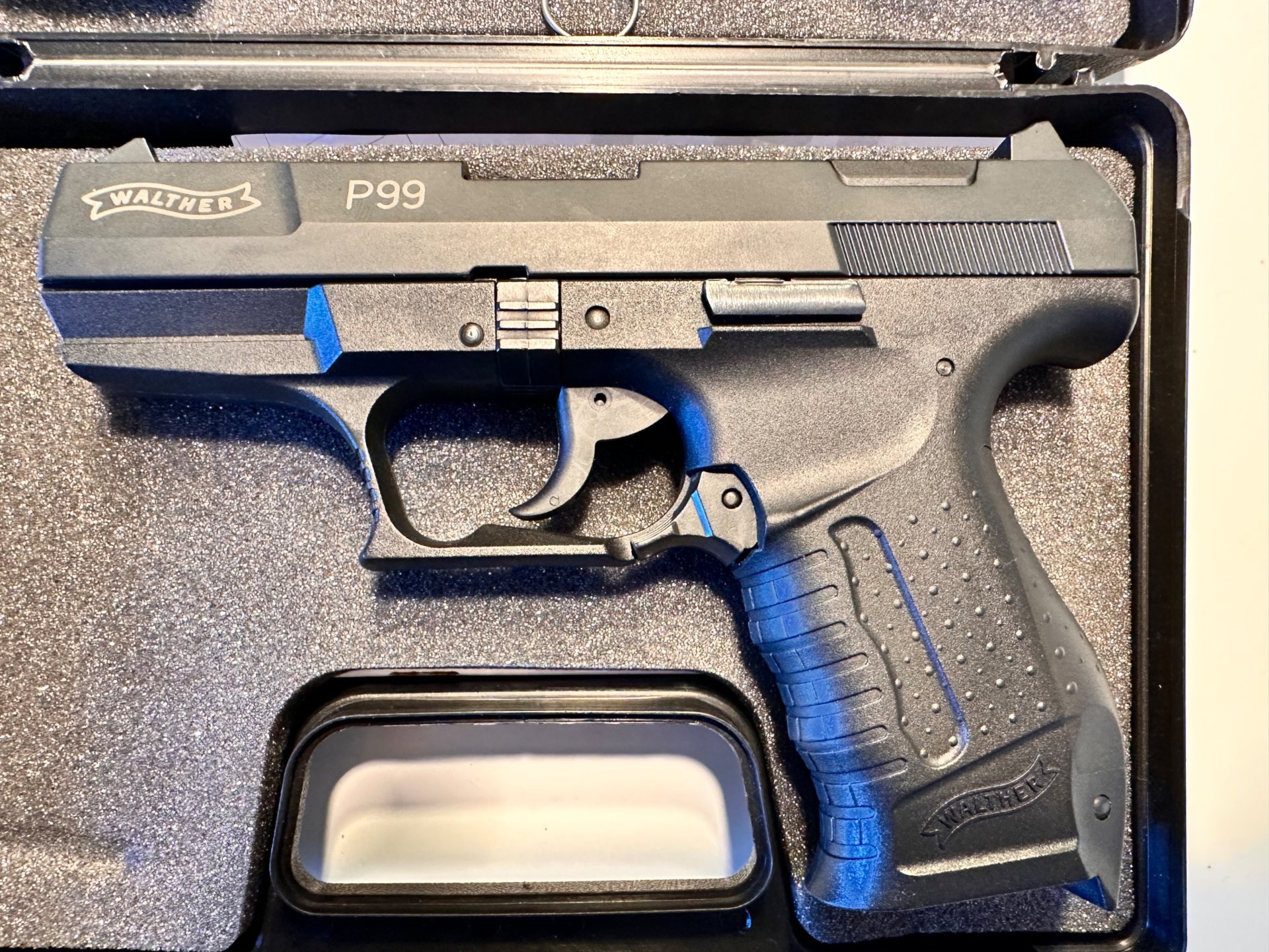 Walter P99 Schreckschusspistole 9mm PTB 762 schwarz Schreckschuss Pistole sehr guter Zustand – Bild 2