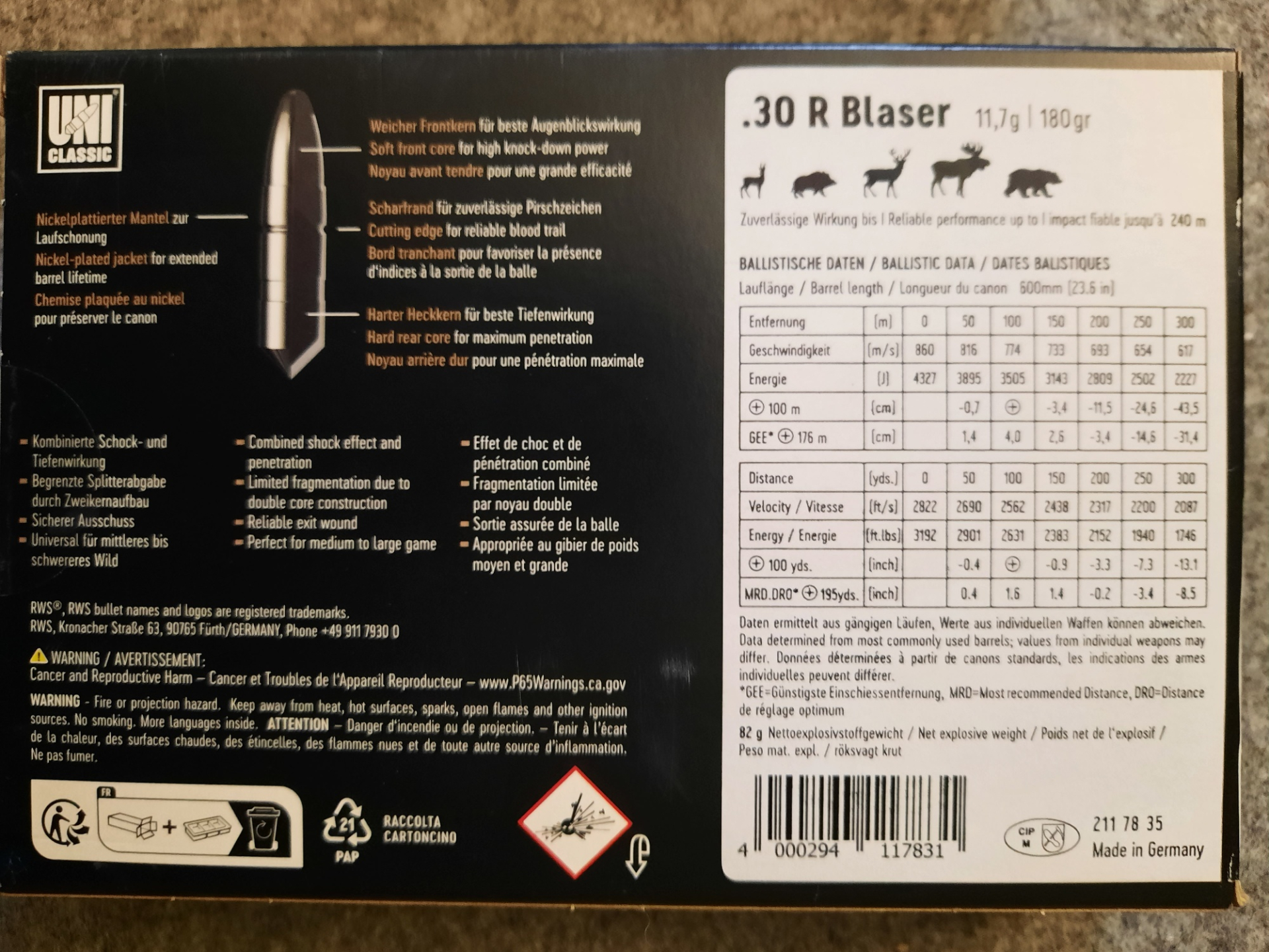RWS UNI CLASSIC .30 R Blaser **Sonderpreis** – Bild 2