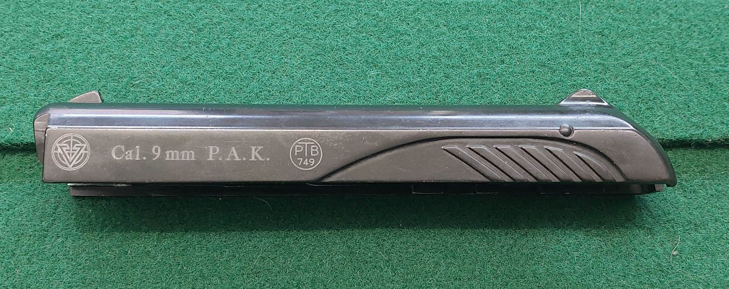 Defekt! Verschluss (Schlitten) Röhm Mod. P.A.K. Kal. 9mmk PTB: 749 – Bild 1