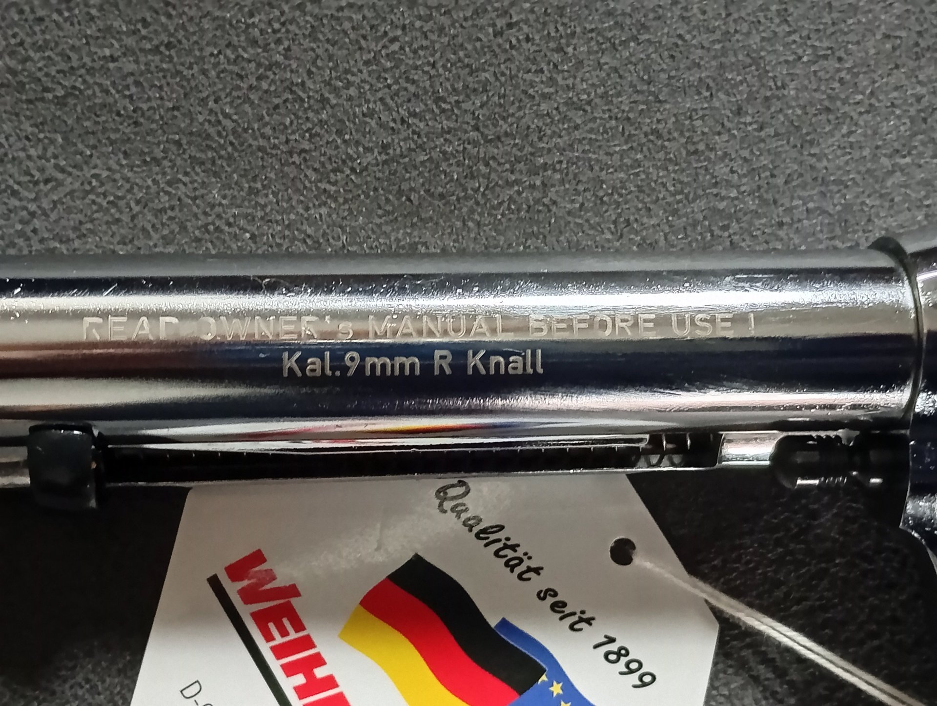 Weihrauch Single Action 9mm Knall verchromt neuwertig – Bild 3
