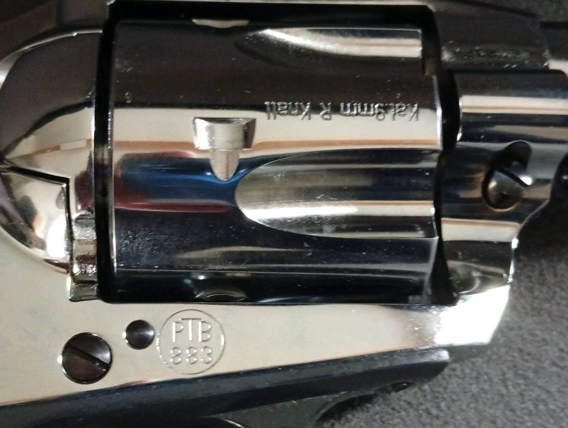 Weihrauch Single Action 9mm Knall verchromt neuwertig – Bild 2