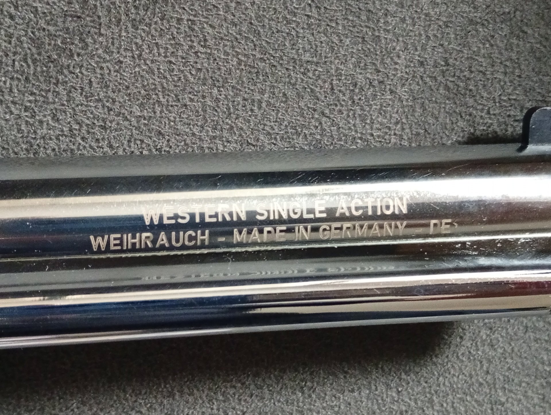 Weihrauch Single Action 9mm Knall verchromt neuwertig – Bild 5