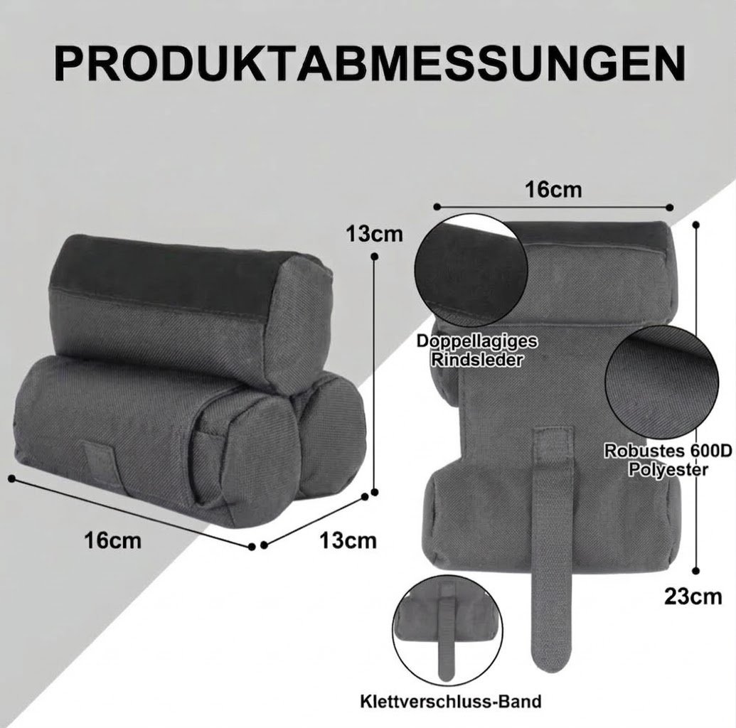 Ungefüllte Gewehrauflage Sandsack Set – Taktische Schießauflage – Bild 1
