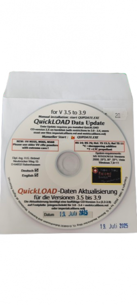Quickload Data Update CD Version 3.5 bis 3.9 zum Stand 11. August 2026 – imagen 1