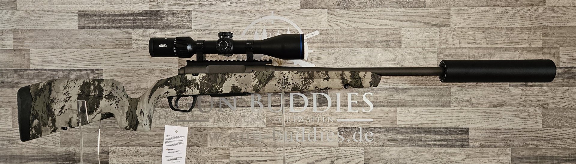 Neuware vom Fachhandel - Repetierbüchse Savage AXIS II PRO Woodland .223Rem. Linkswaffe Komplettset – Bild 2