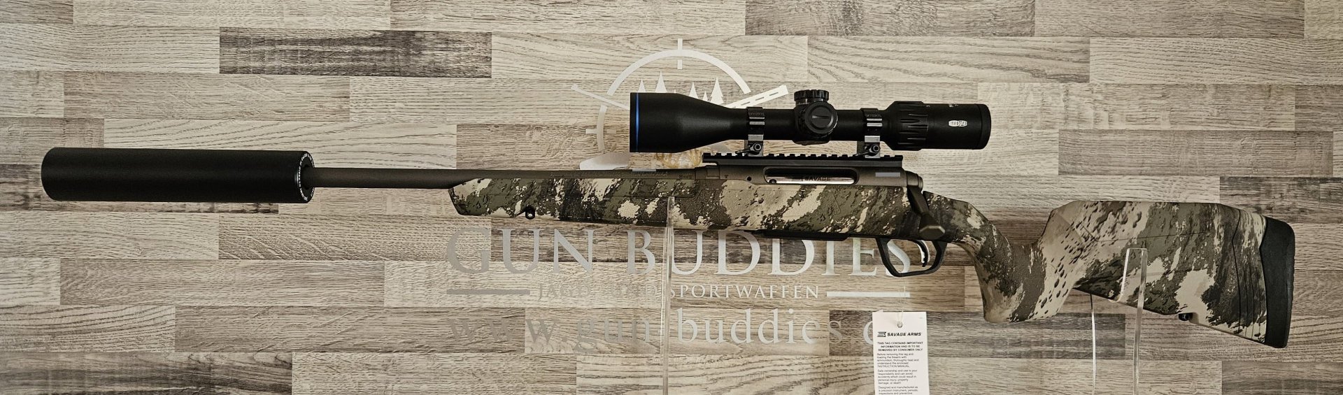 Neuware vom Fachhandel - Repetierbüchse Savage AXIS II PRO Woodland .223Rem. Linkswaffe Komplettset – Bild 1