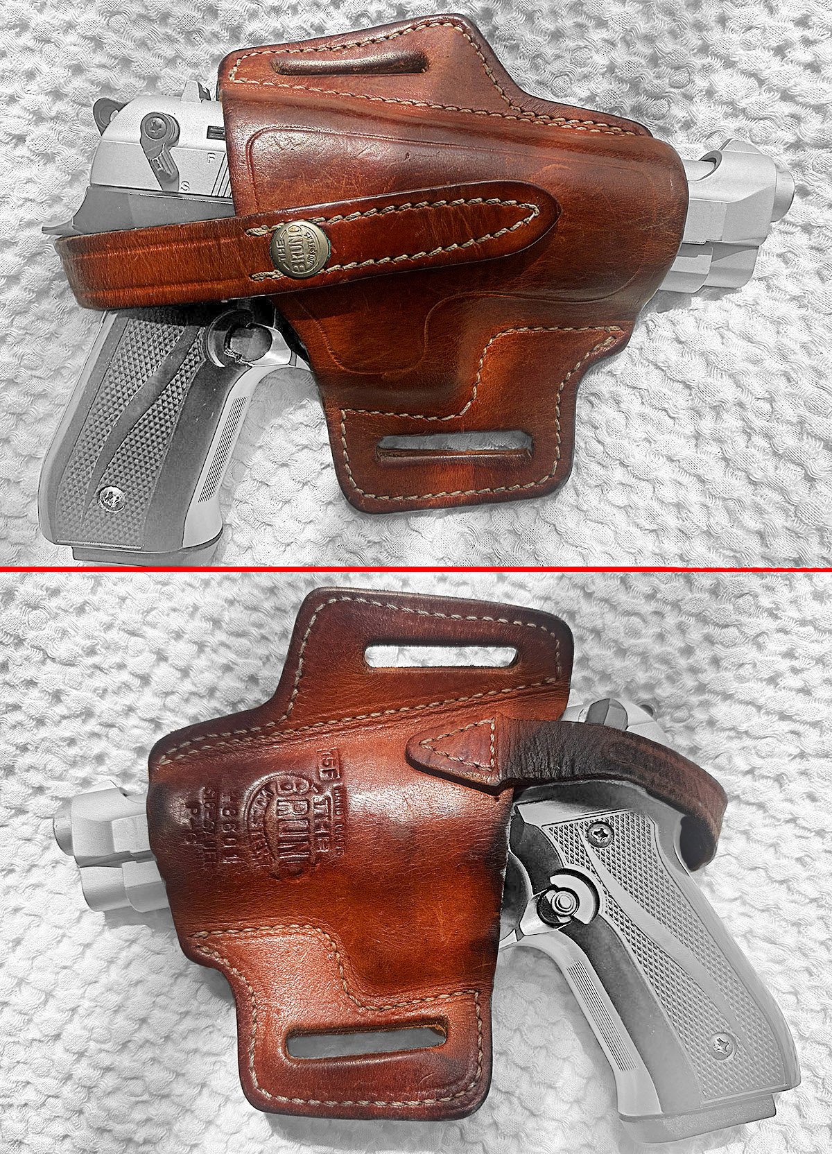 Original schöne Leder POLIZEI GürtelHolster BERETTA 92 FS von BRUNO – Bild 1